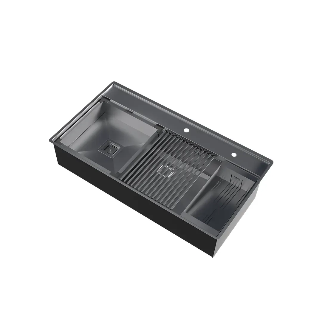 RS-308-1 سینک استیل دست ساز تک لگن رامون مدل RS 308 - تصویر 1